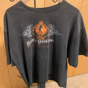 TRENDY CROPPED GRAPHIC TEE SHIRT